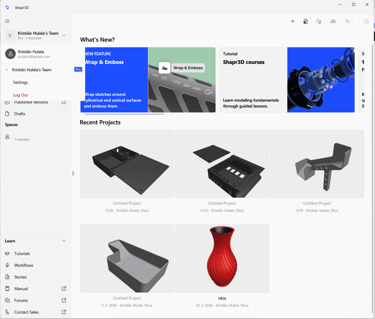 Shapr3D – 3D modelovanie